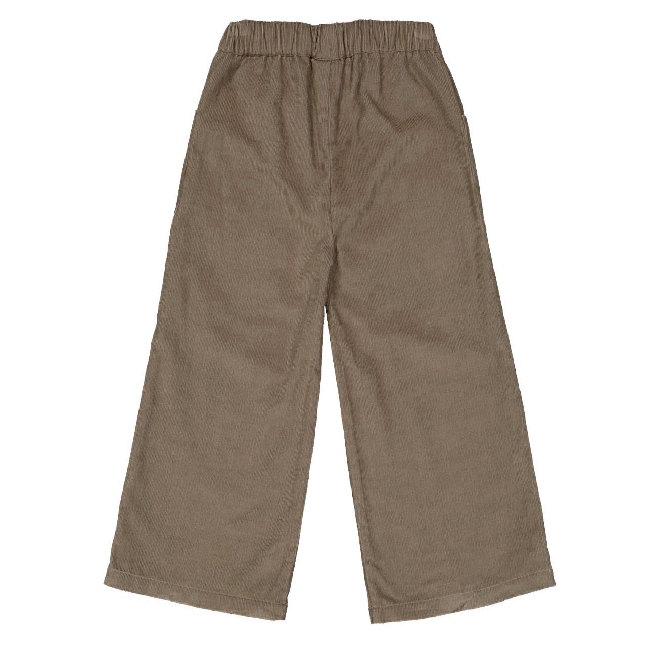 Weite Cordhose braun