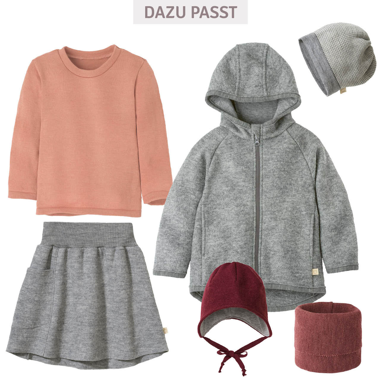 Walkjacke mit Reissverschluss grau