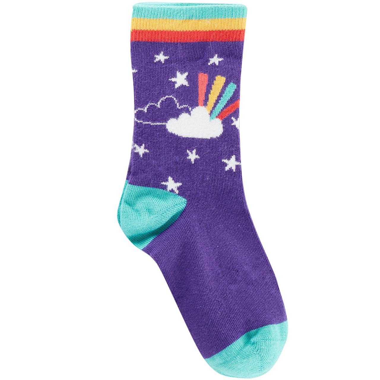 Einhorn Socken mit Tasche lila