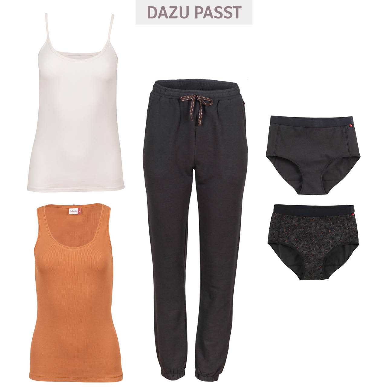 Damen Tank Top zimtbraun gerippt