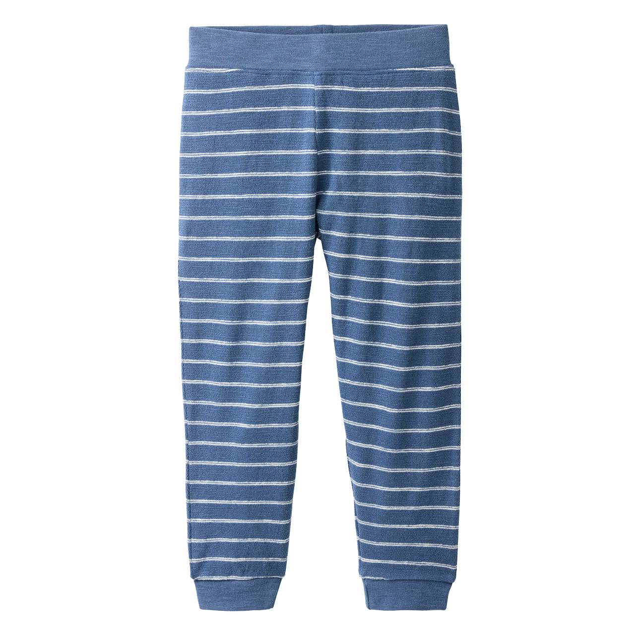 Leichter Sweat Jogginganzug blau geringelt