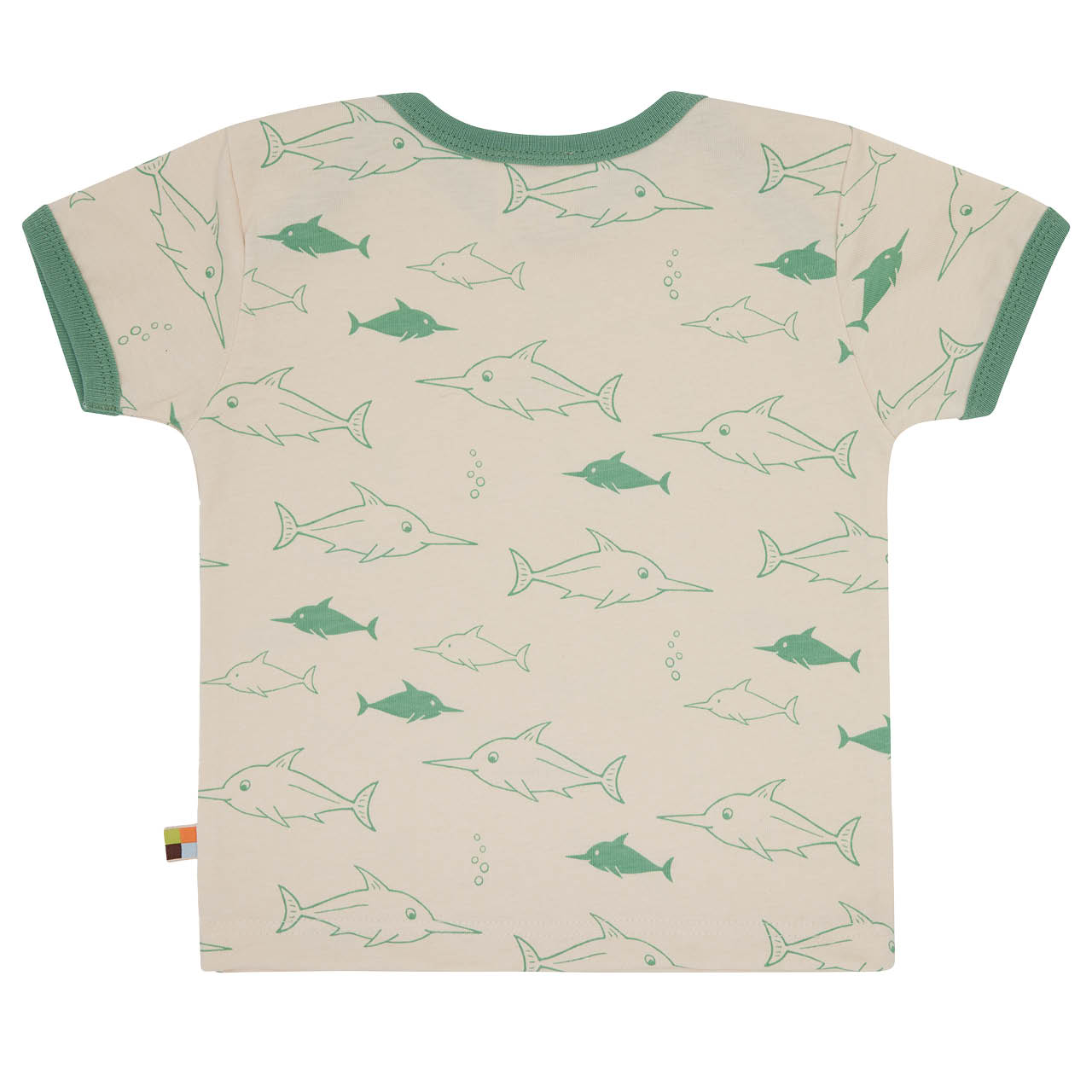 Kurzarm Shirt Fische grün