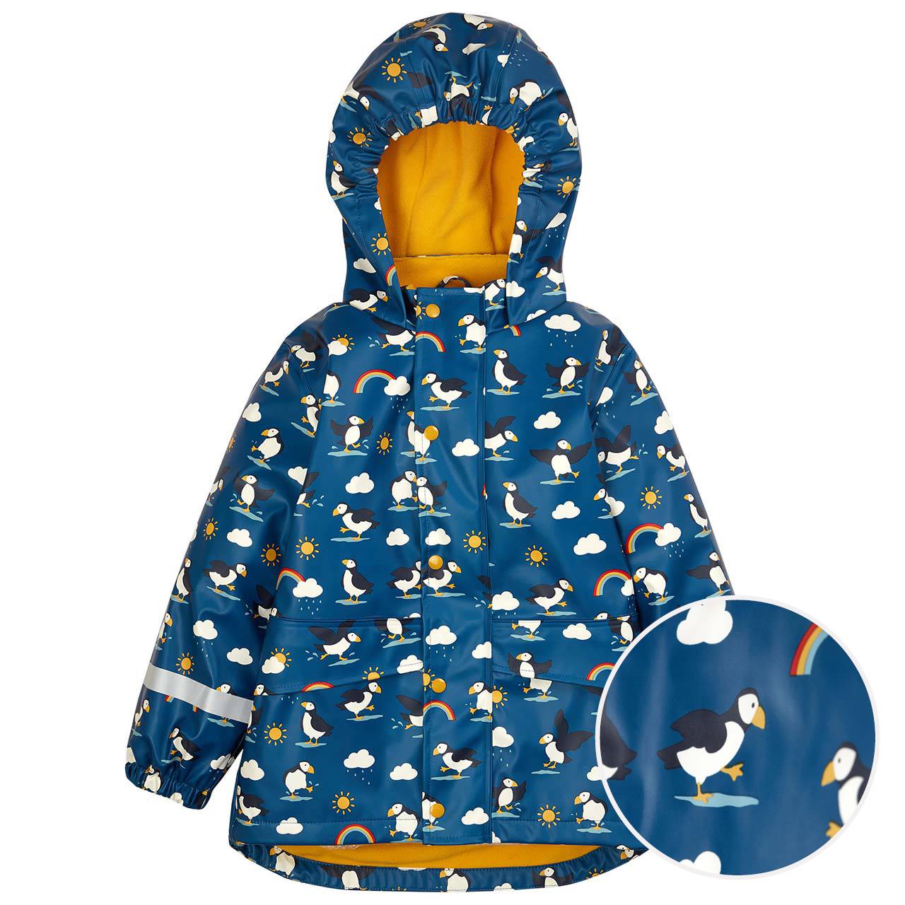 Gefütterte Regenjacke Papageitaucher dunkelblau Gefütterte Regenjacke Papageitaucher dunkelblau