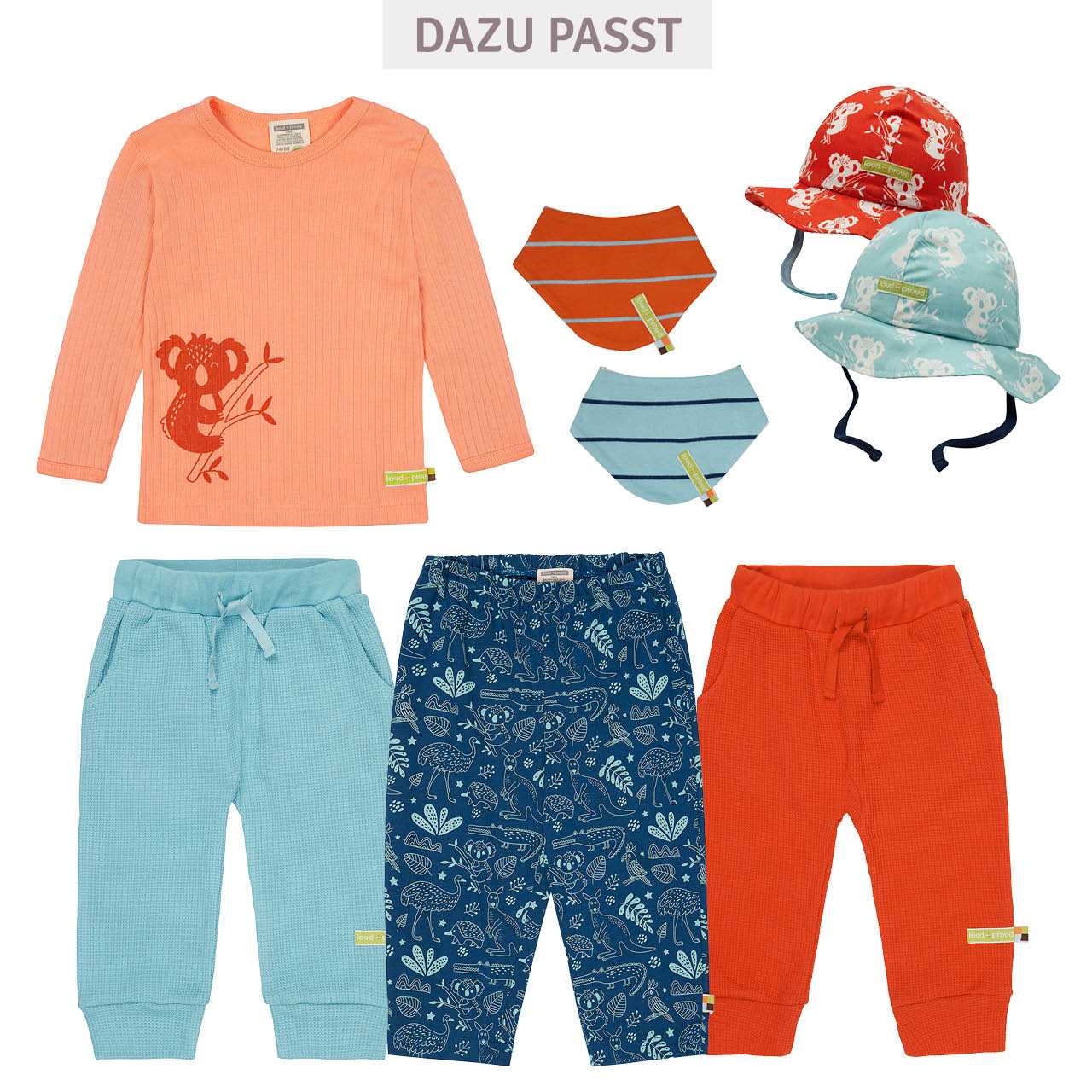Weiches Langarmshirt Rippe Koala apricot