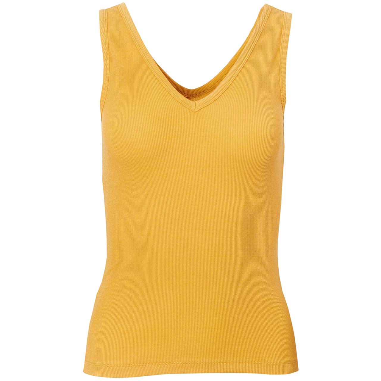 Damen Ripp Tank Top gelb