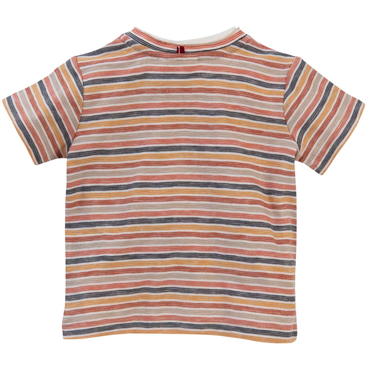 Leichtes Henley T-Shirt Ringel terrakotta