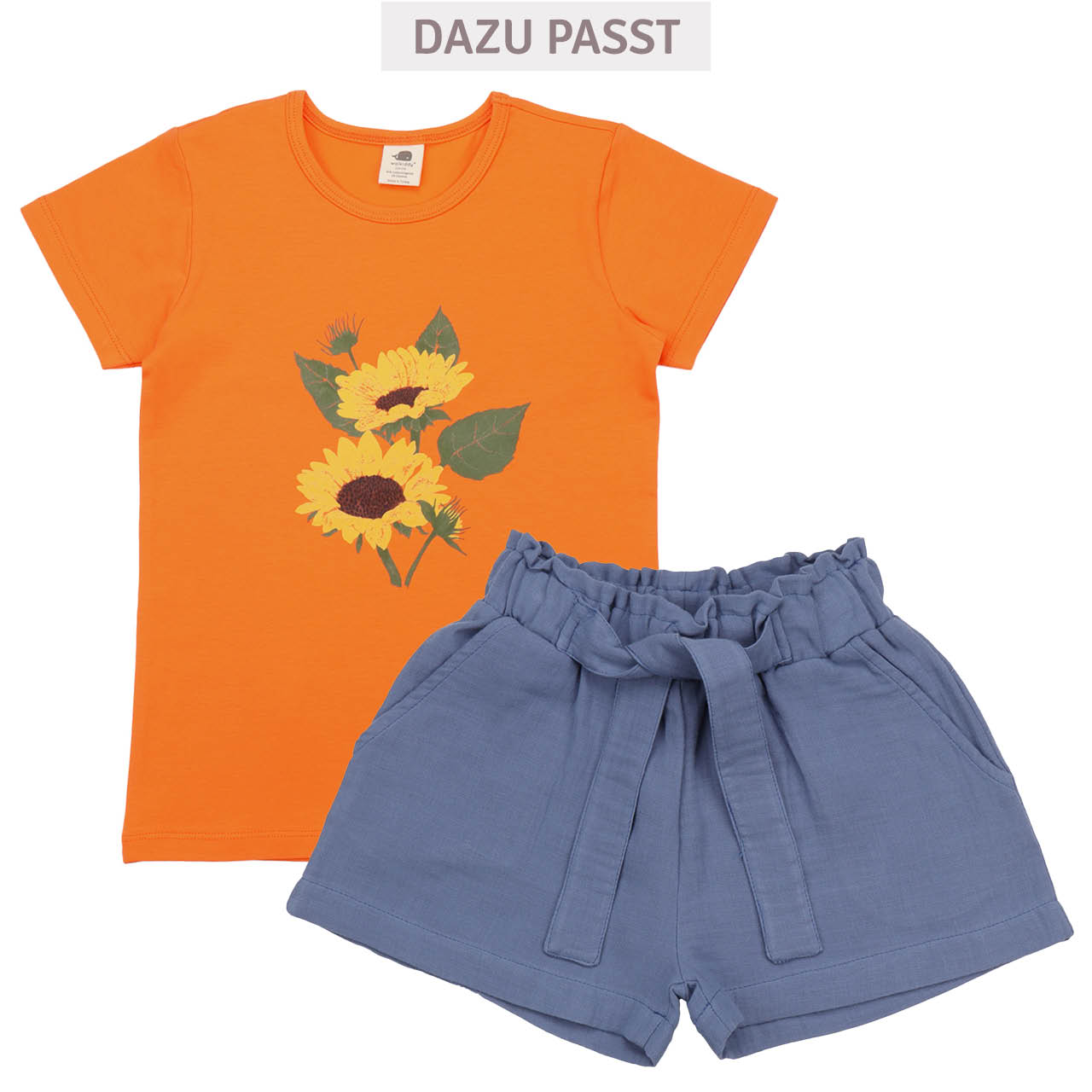 Sonnenblume Shirt kurzarm orange