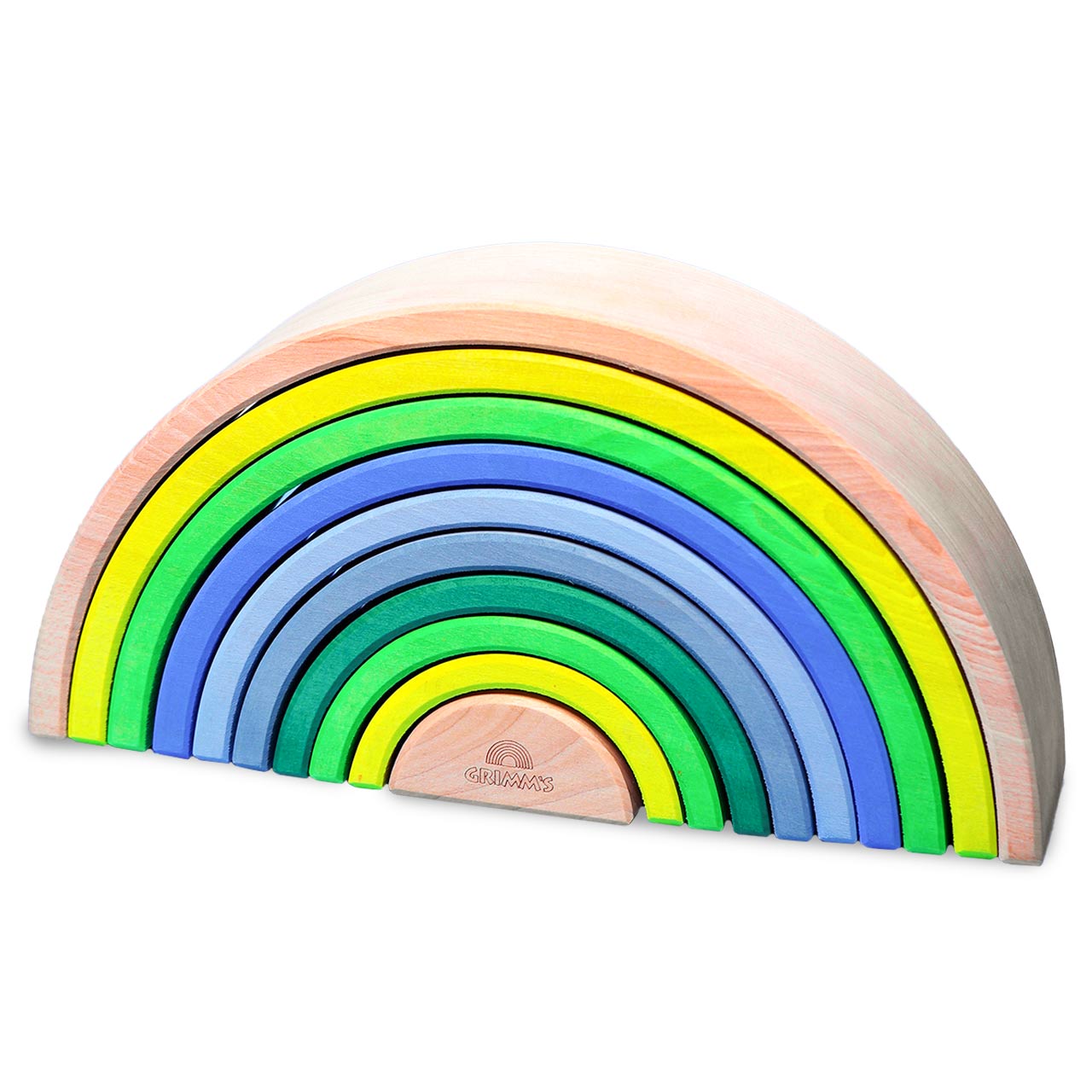 Neongrün Regenbogen Grimms 10 teilig - 27,4 cm