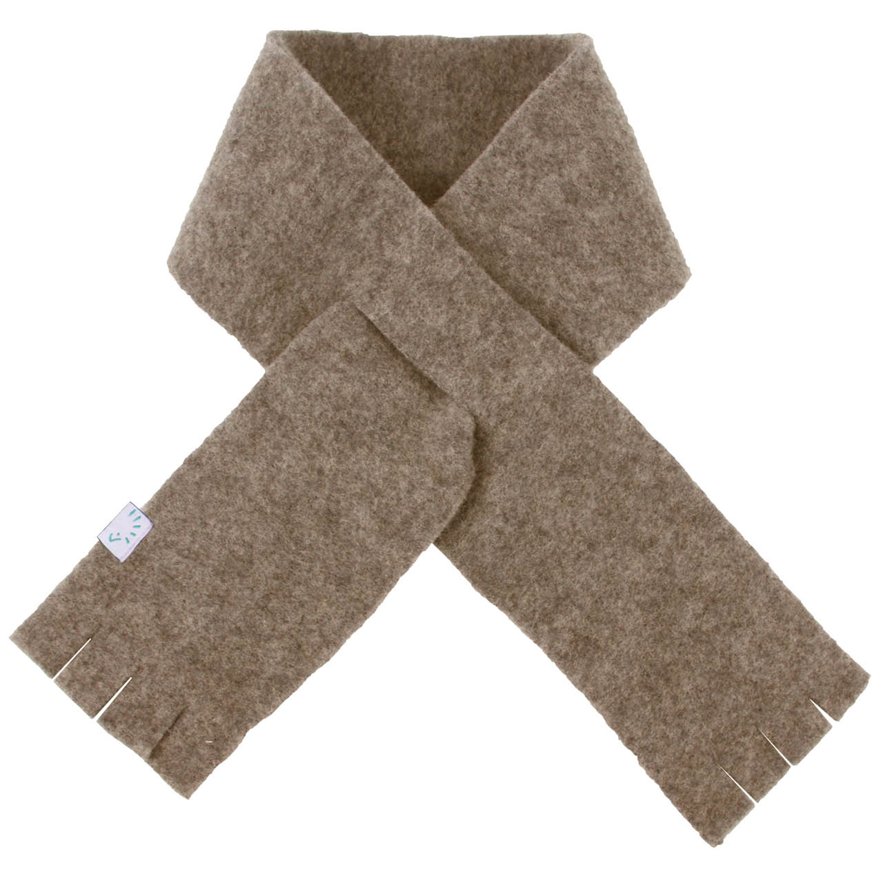 Warmer Wollfleece Steckschal beige 80cm