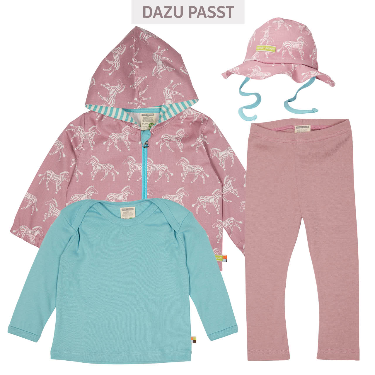 Sonnenhut wasserabweisend Zebra rosa