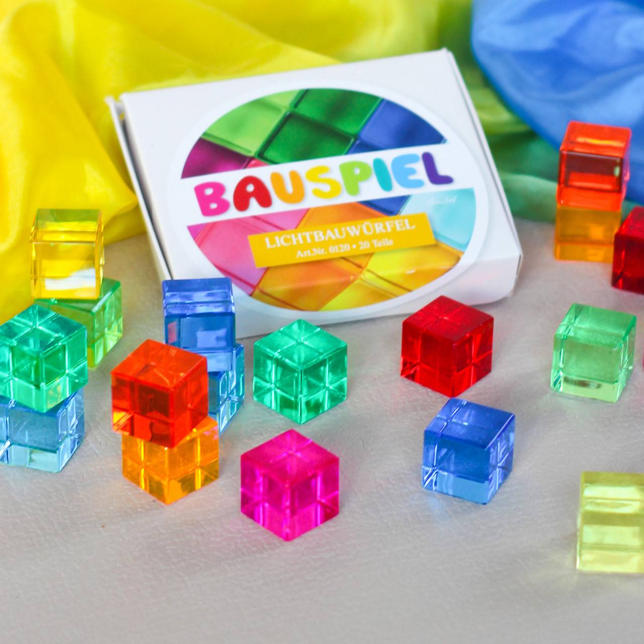 20 Lichtbauwürfel 2,5 cm zum Bauen und Spielen 20 Lichtbauwürfel 2,5 cm zum Bauen und Spielen