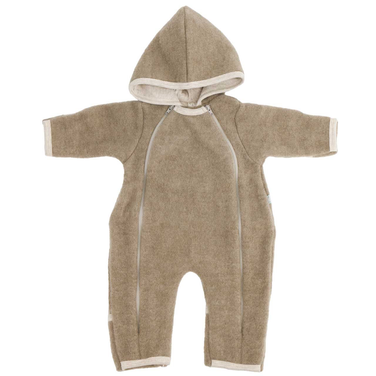 Baby Overall Woll-Fleece beige melange