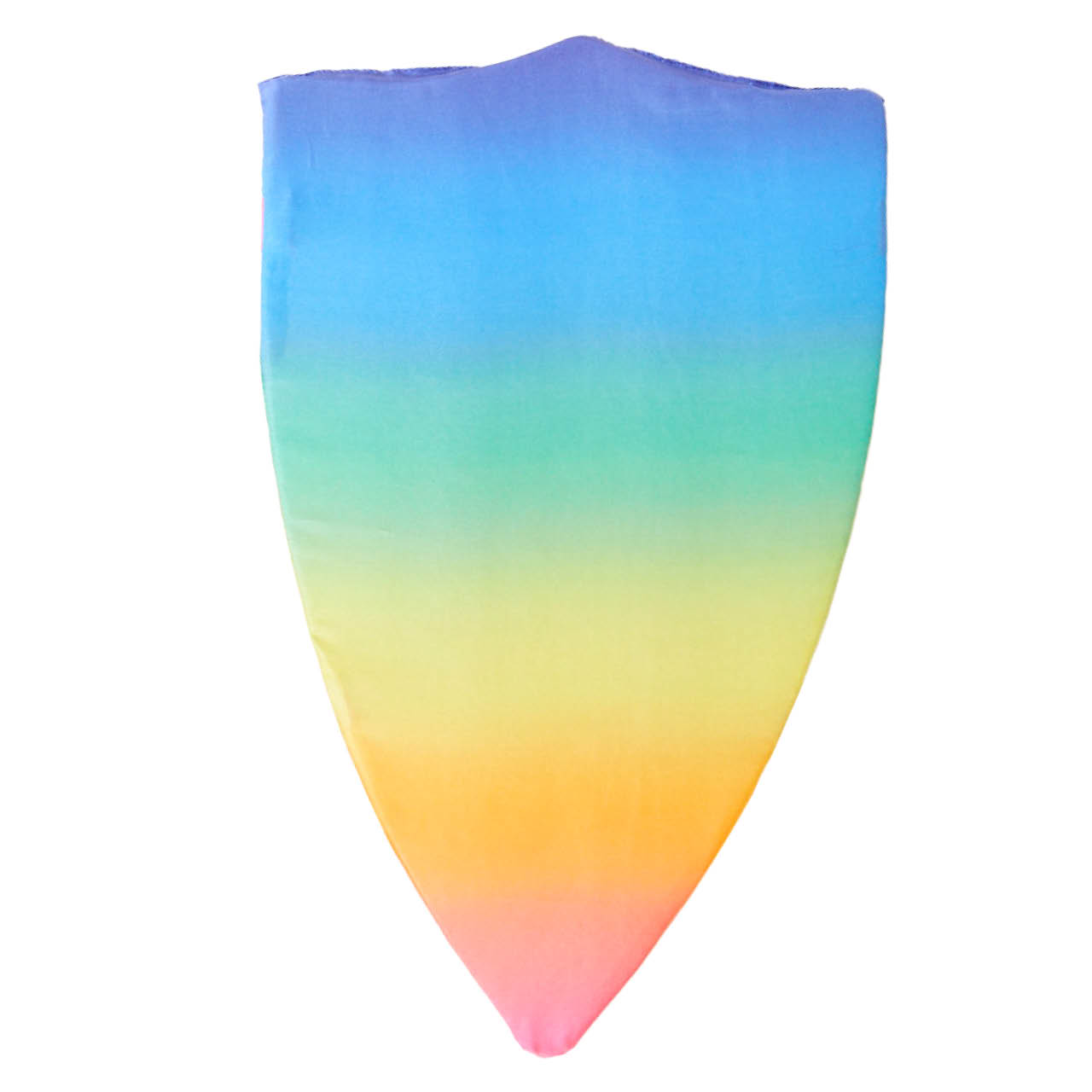 Regenbogen Ritterschild weich aus Seide