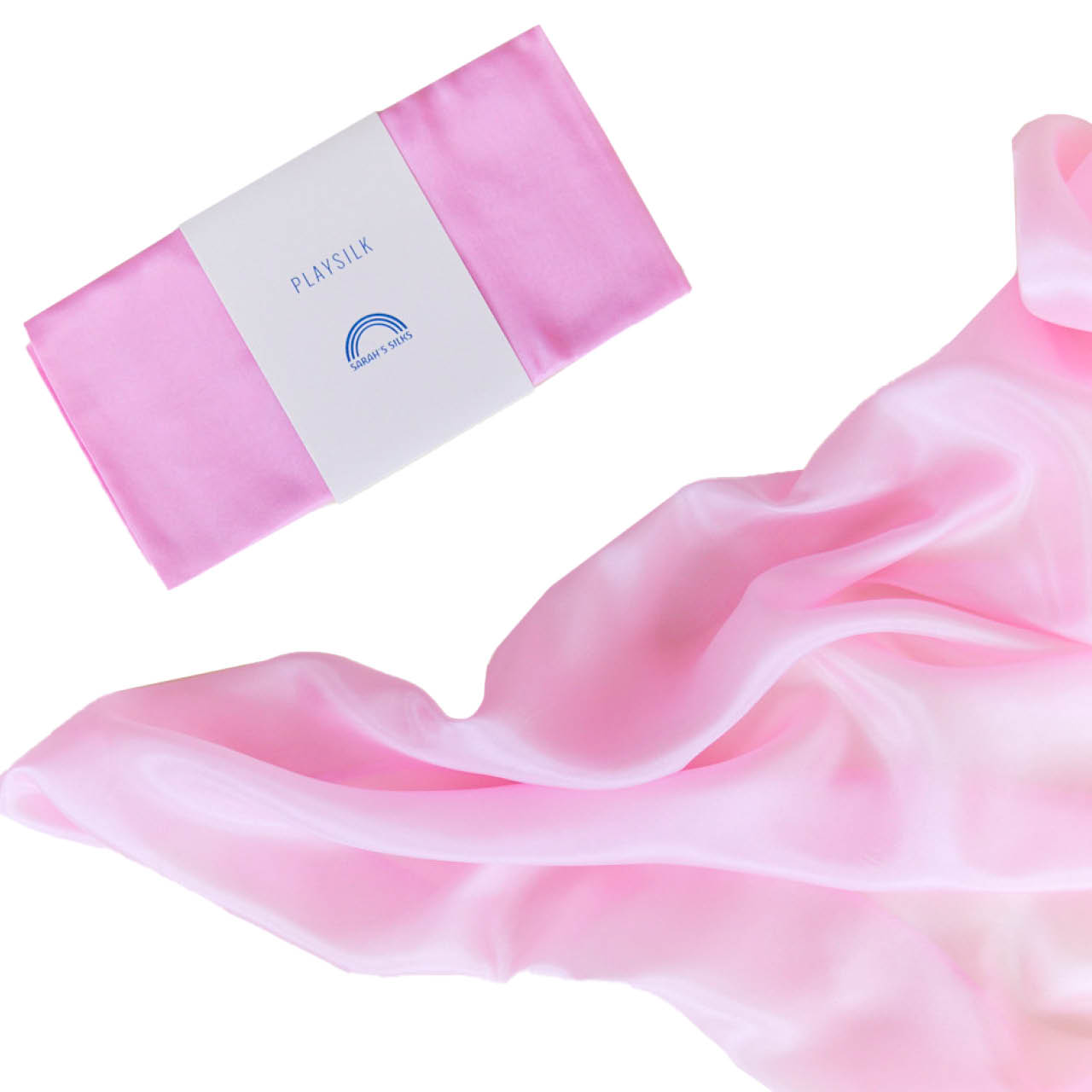 Spieltuch Seide rosa mittel 89 x 89 cm