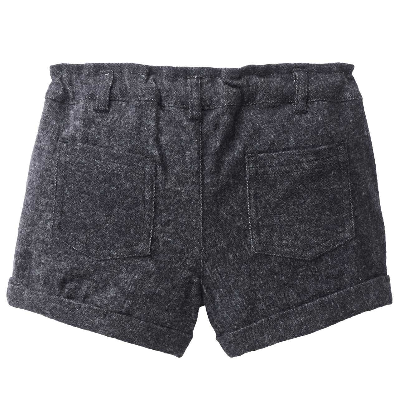 Warme Flanell Shorts anthrazit meliert