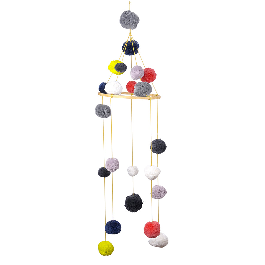 Mobile weiche Bio Pompoms