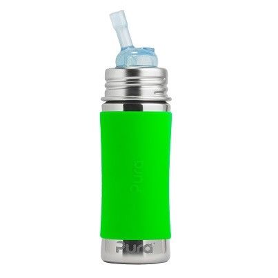 Pura Kiki Flasche mit grünem Schutz in der Version ohne Isolierung