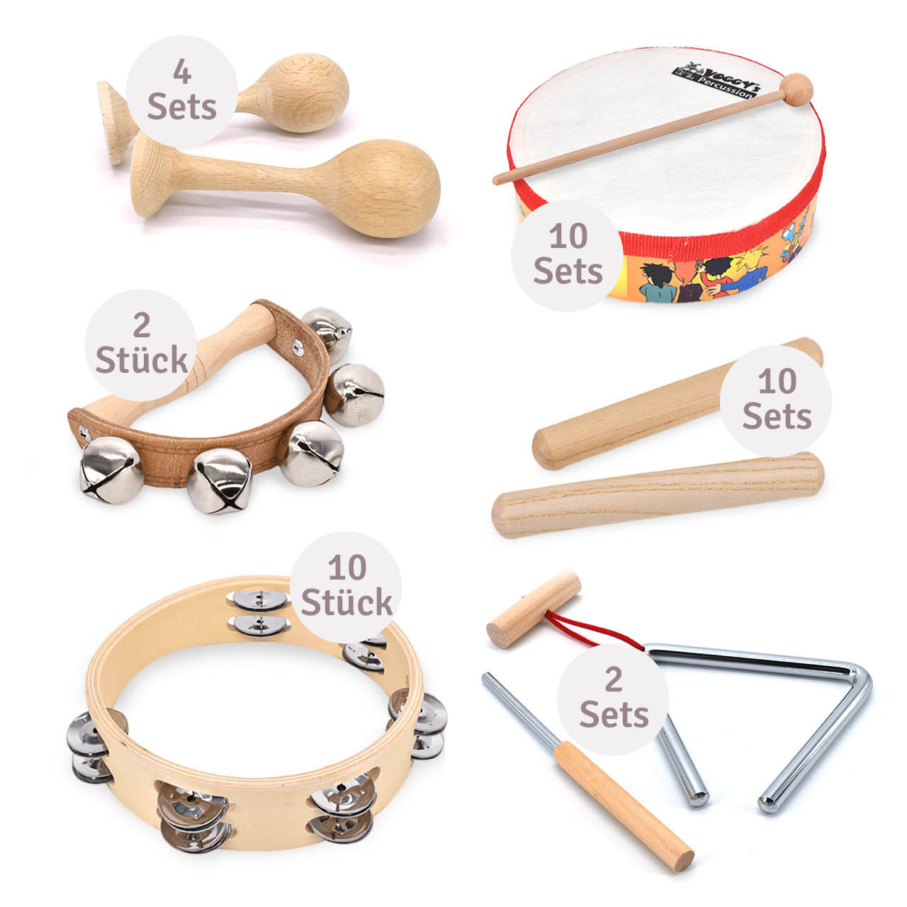 Rhythmik-Set Kindergarten – 42 Instrumente