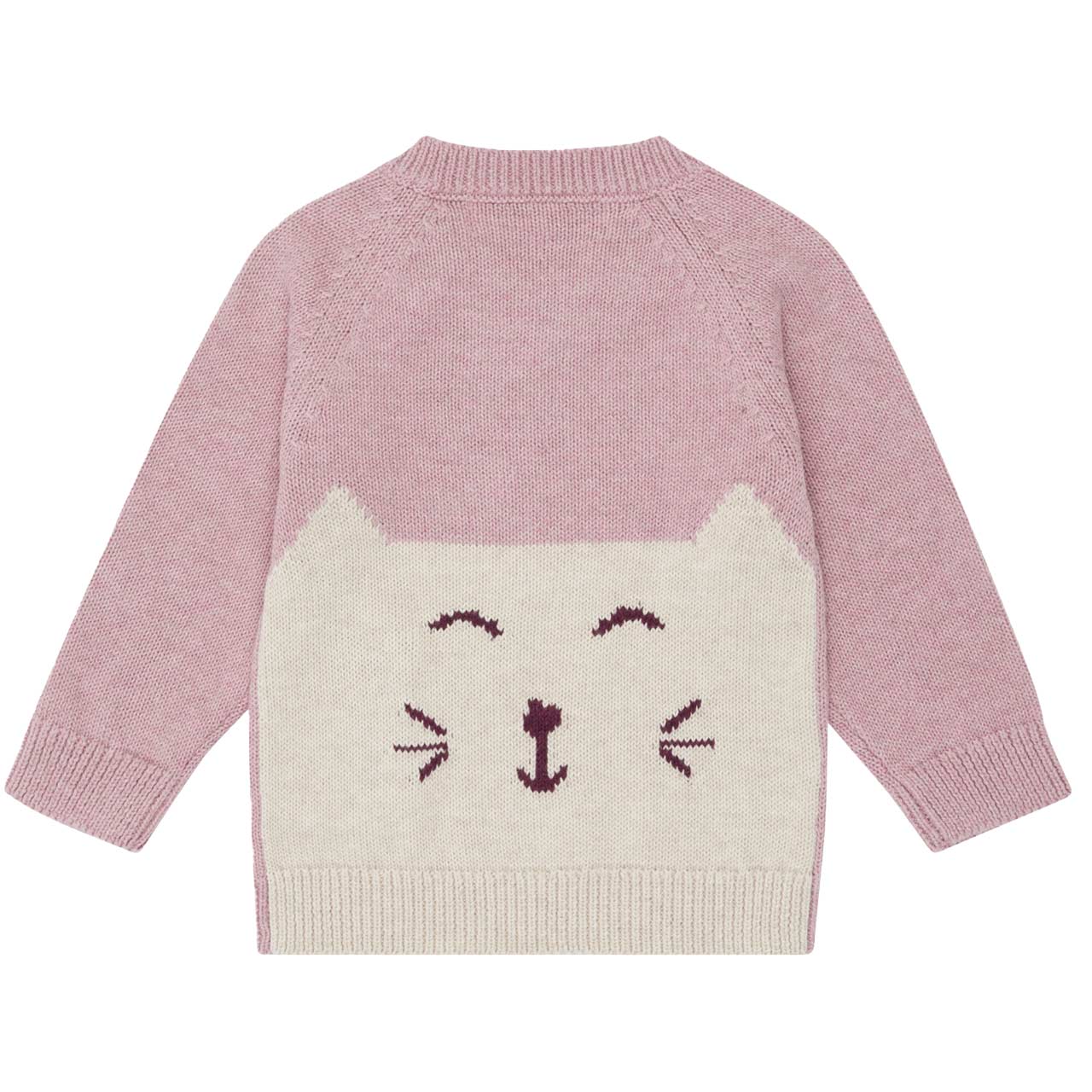 Baby Strickpullover altrosa Katze