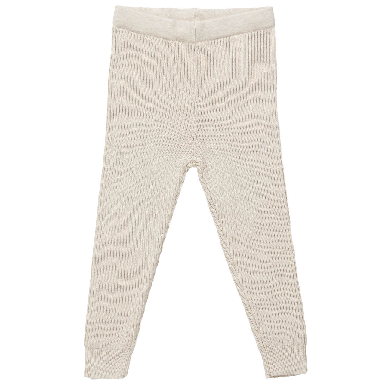 Warme Strickleggings Kinder Oatmeal-beige