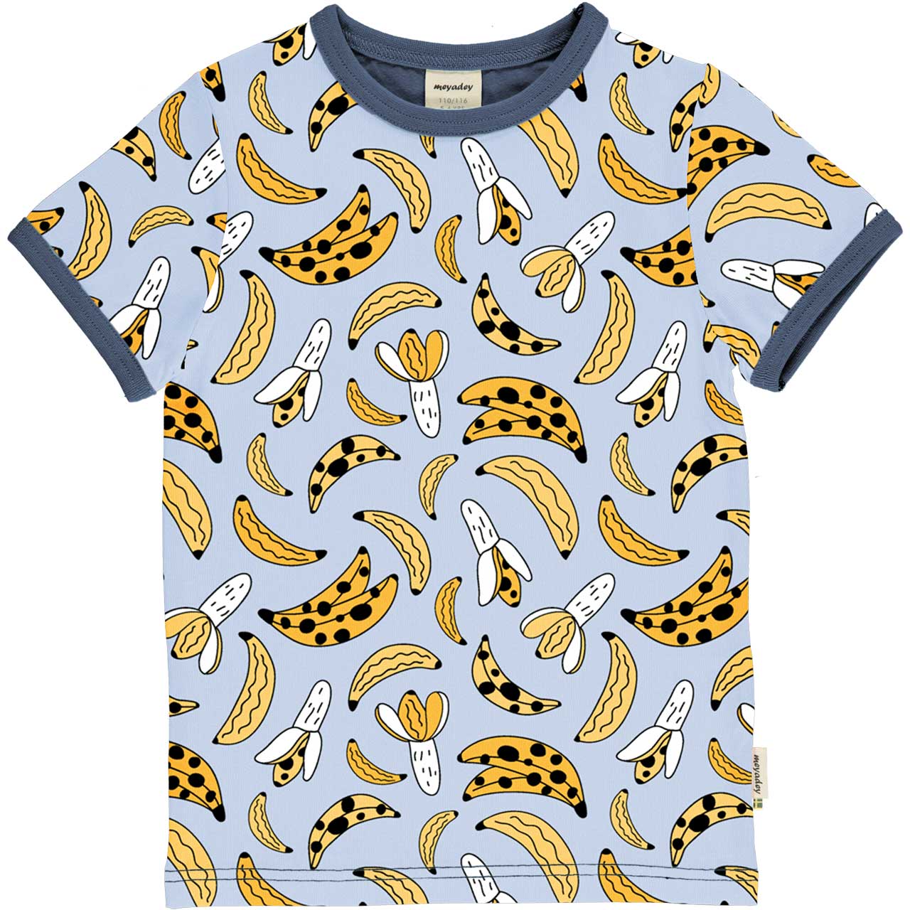 Kurzarmshirt Bananen gelb-grau