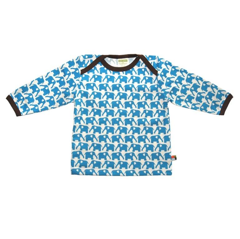 Shirt langarm Elefant blau