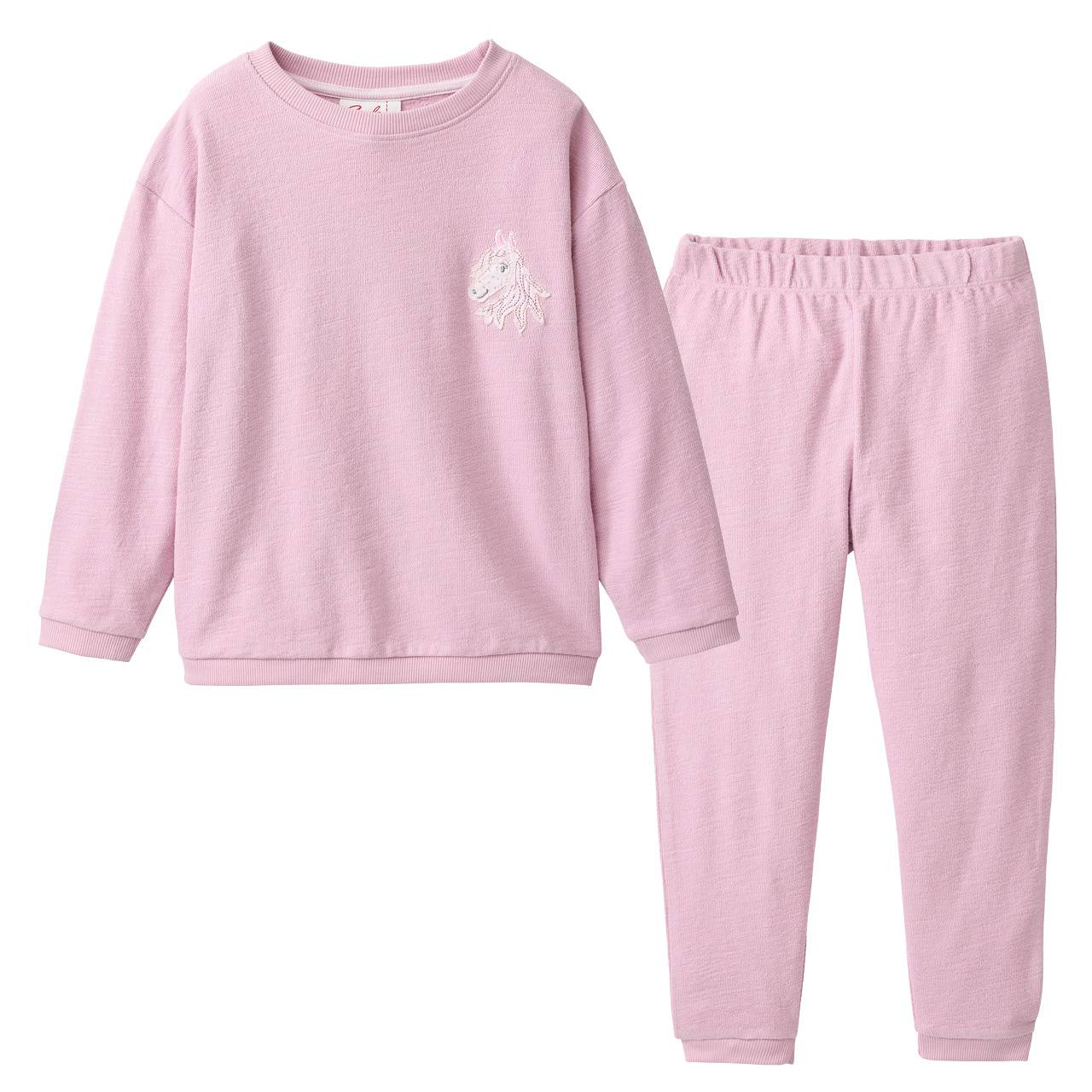 Leichter Sweat Jogginganzug rosa