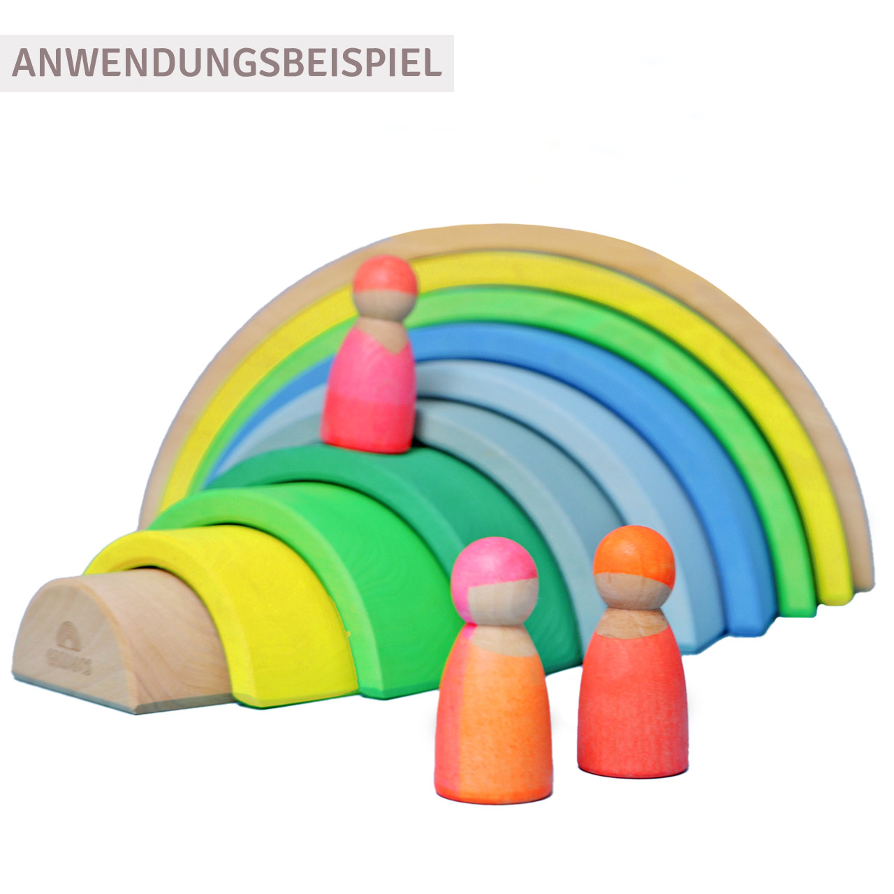 Neongrün Regenbogen Grimms 10 teilig - 27,4 cm