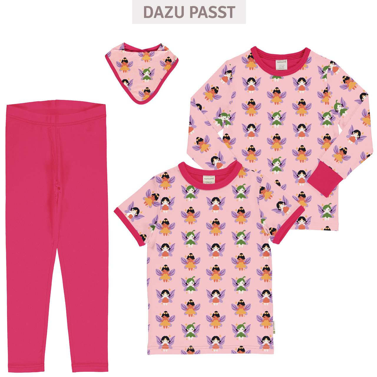 Sommerliches Kurzarmshirt Fee rosa