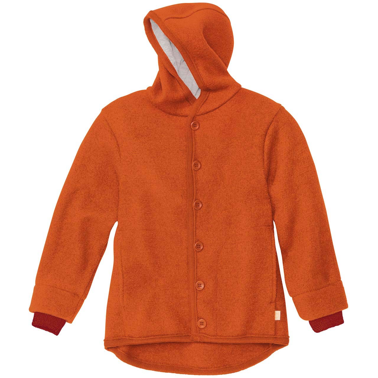 Walkjacke mit Knopfleiste in orange