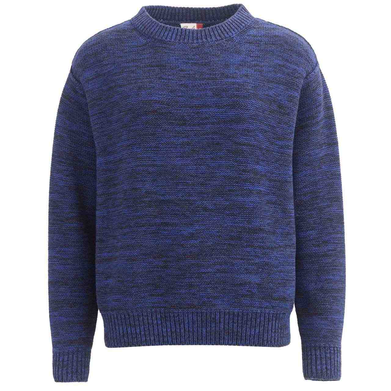 Damen Strick Pullover royalblau meliert