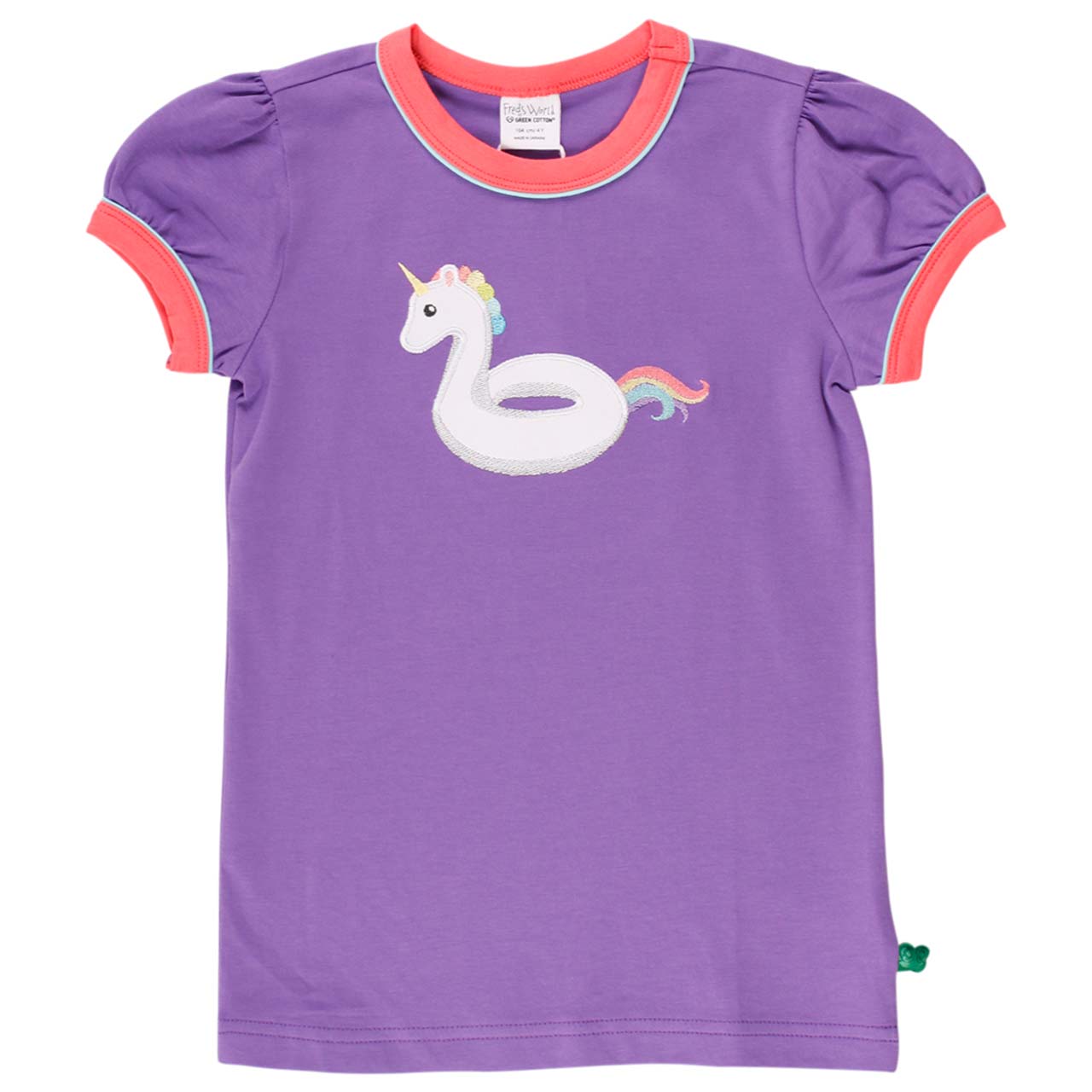 Mädchen Shirt kurzarm Puffärmel Einhorn