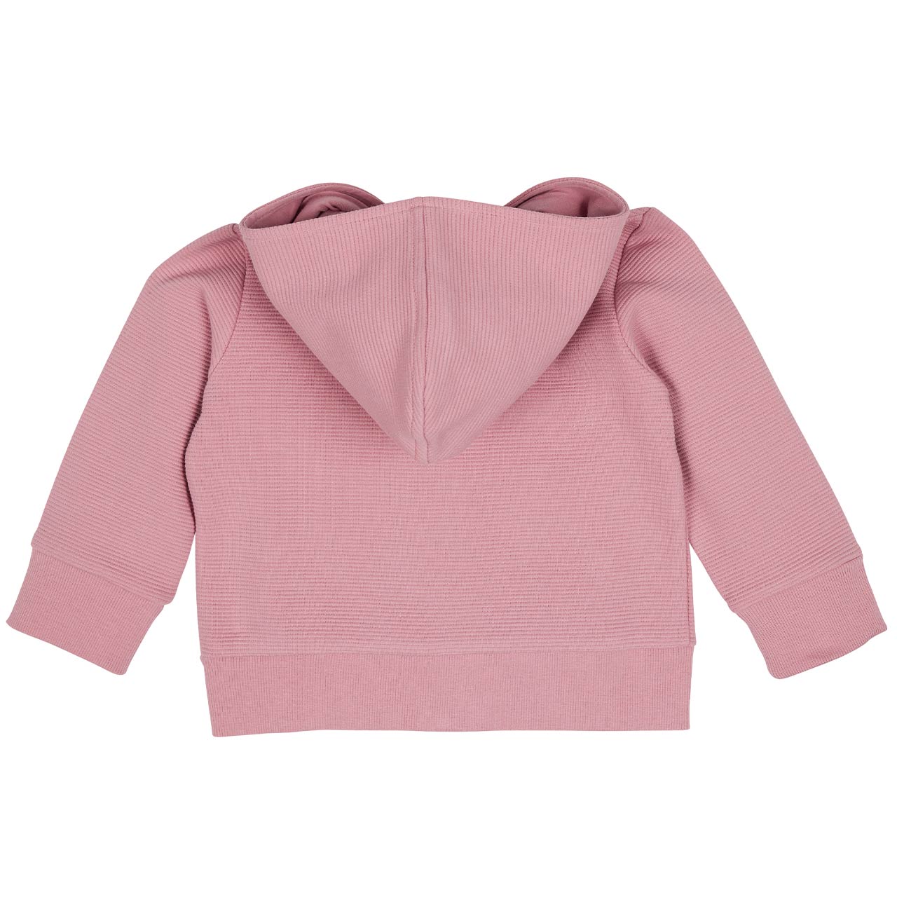 Kapuzen Sweatjacke strukturiert rosa