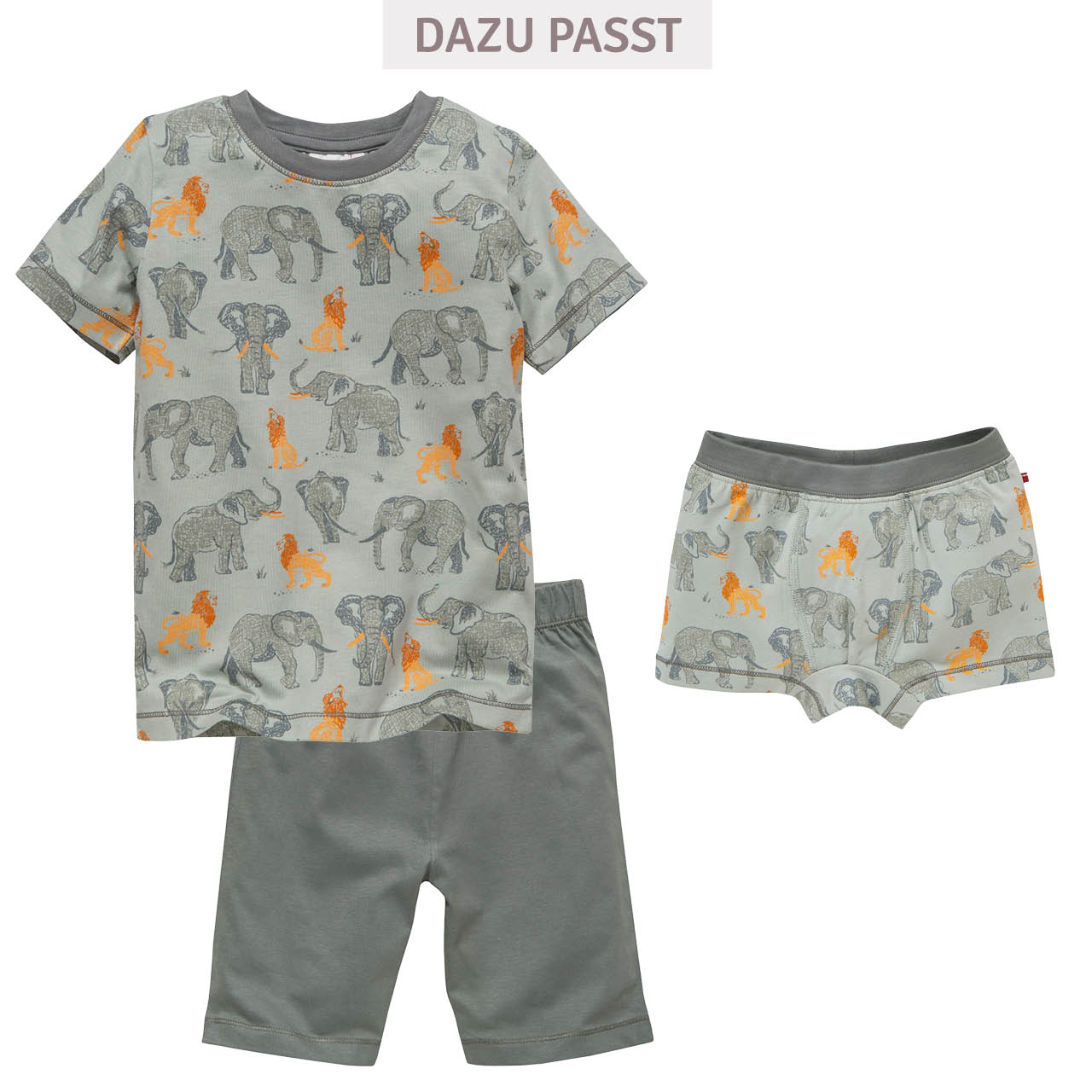 Boxershorts Elefant salbeigrün