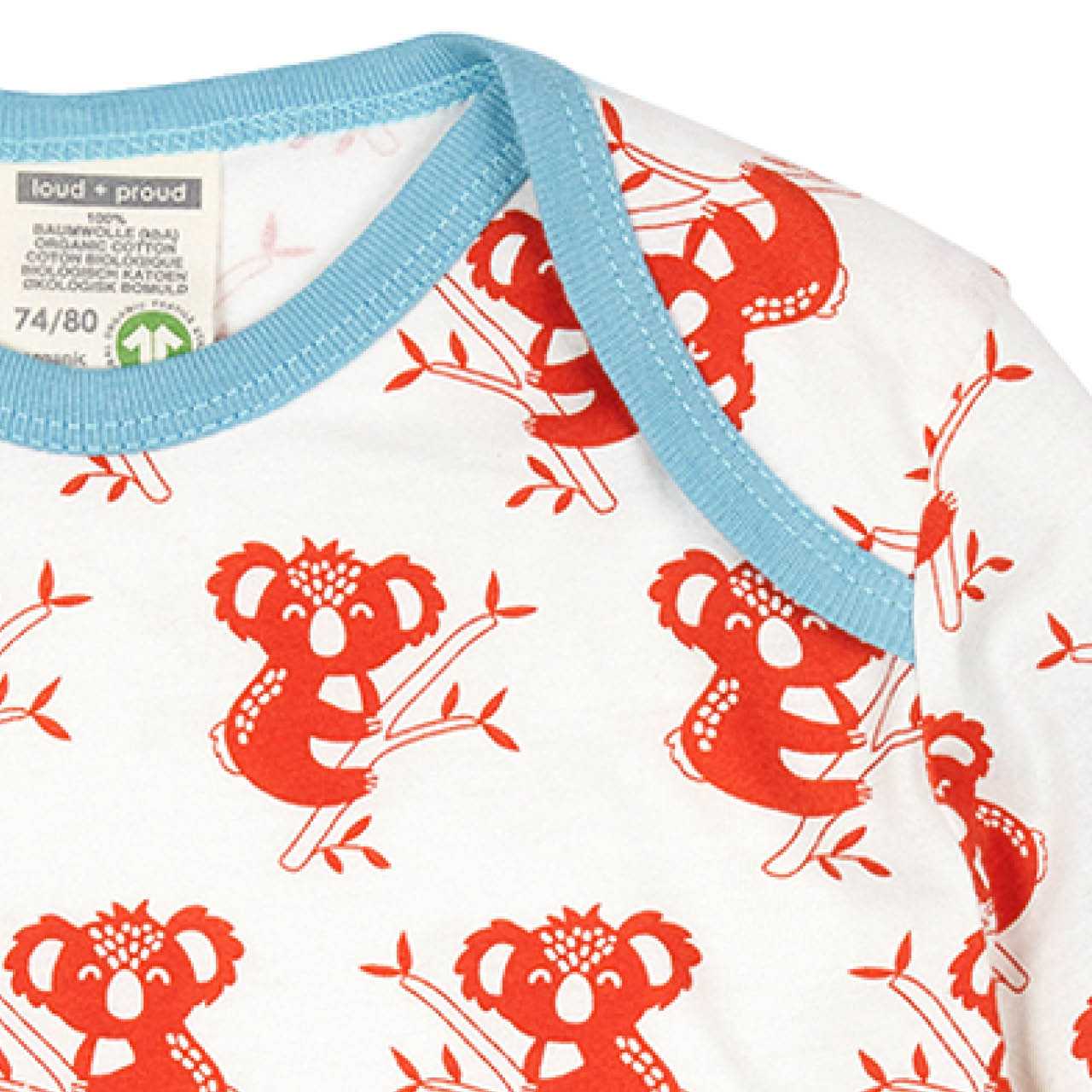 Leichtes Shirt langarm Koala rostorange