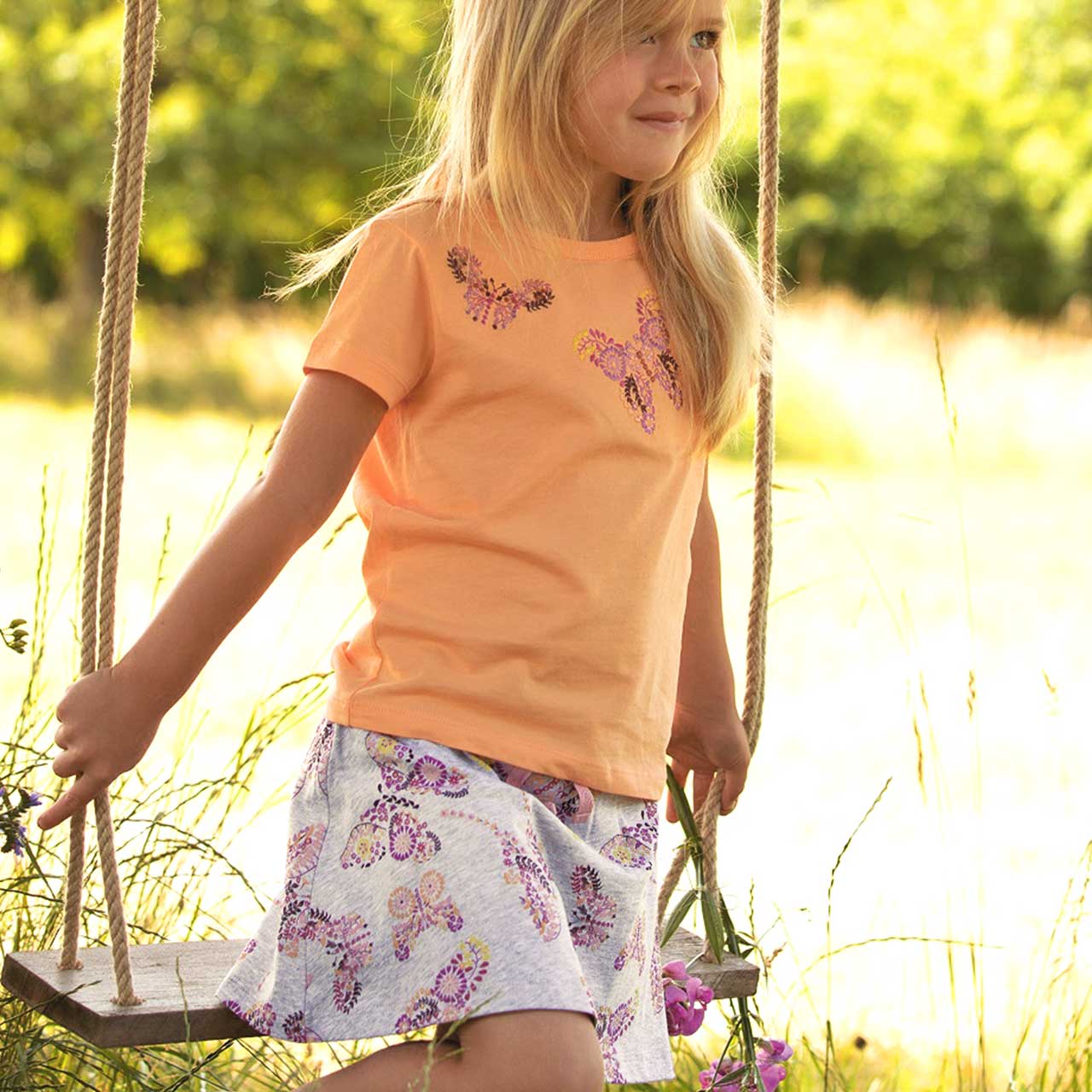 Bio Shorts als Rock 2in1 Schmetterlinge