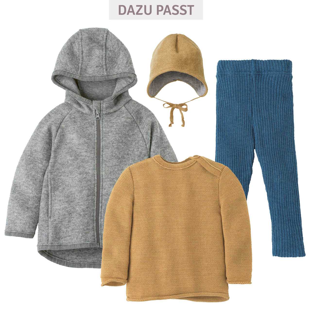 Woll Leggings taubenblau warm und mitwachsend