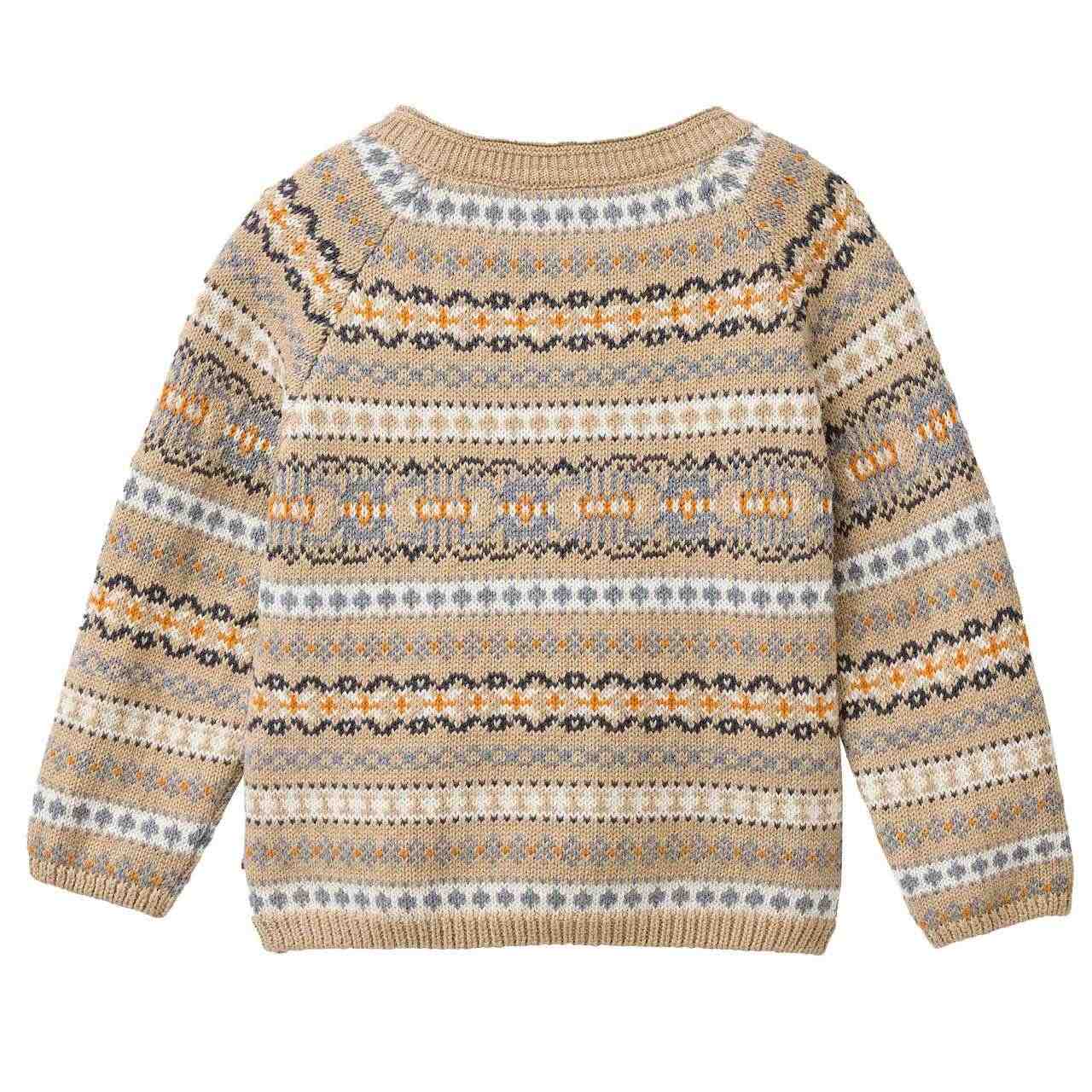 Strickpullover Norweger-Muster sand