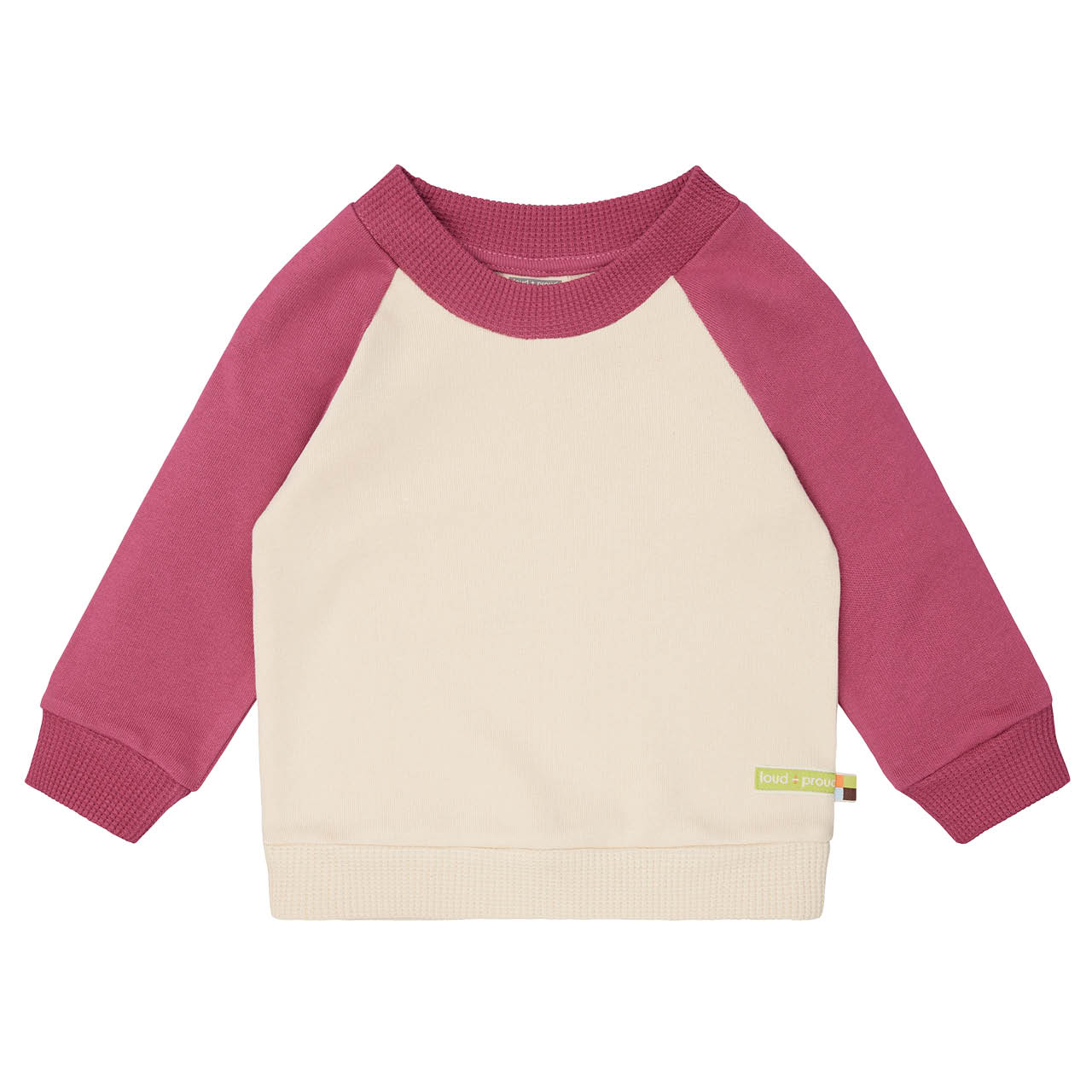 Warmes Raglan Sweatshirt altrosa-creme