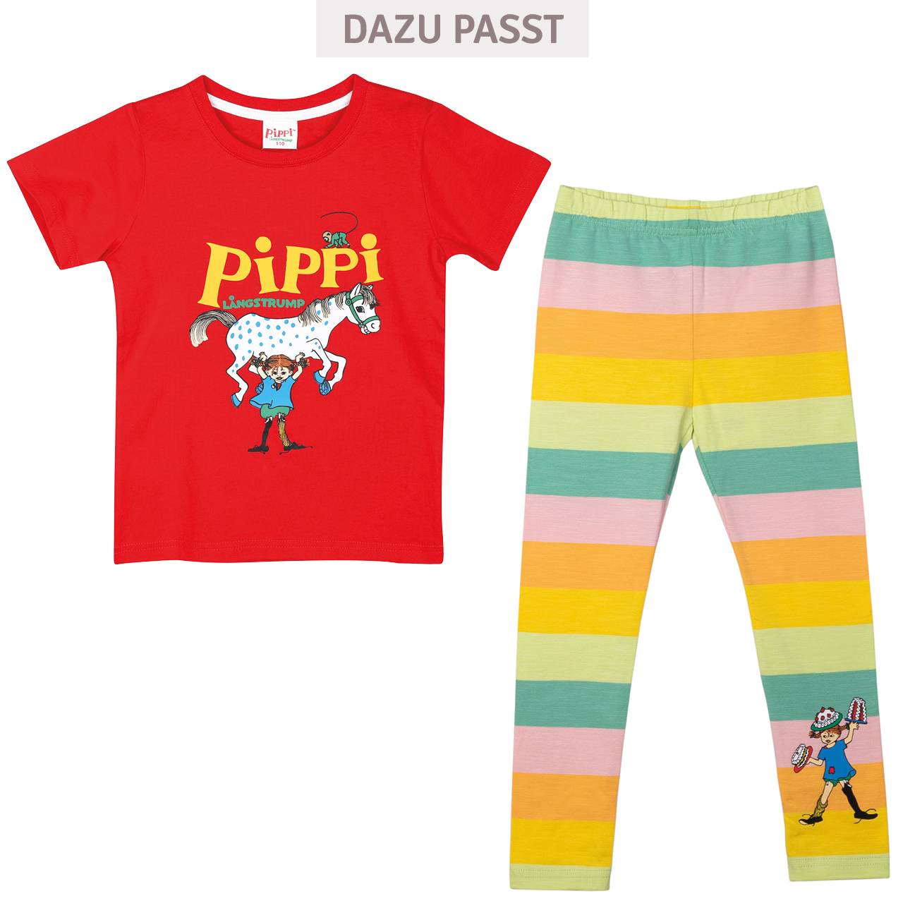 Shirt kurzarm Pippi Langstrumpf rot