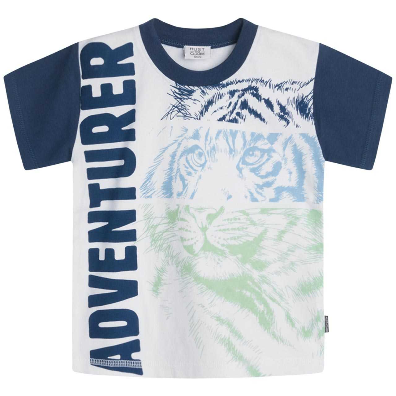 Shirt kurzarm Tiger Adventure dunkelblau weiß