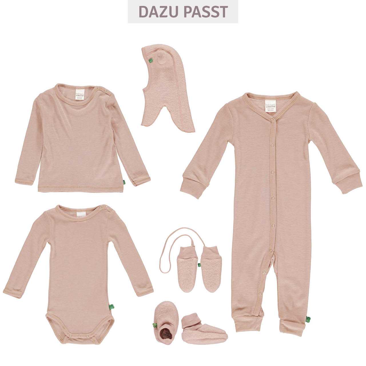 Baby Woll Fleece Fäustlinge rosa