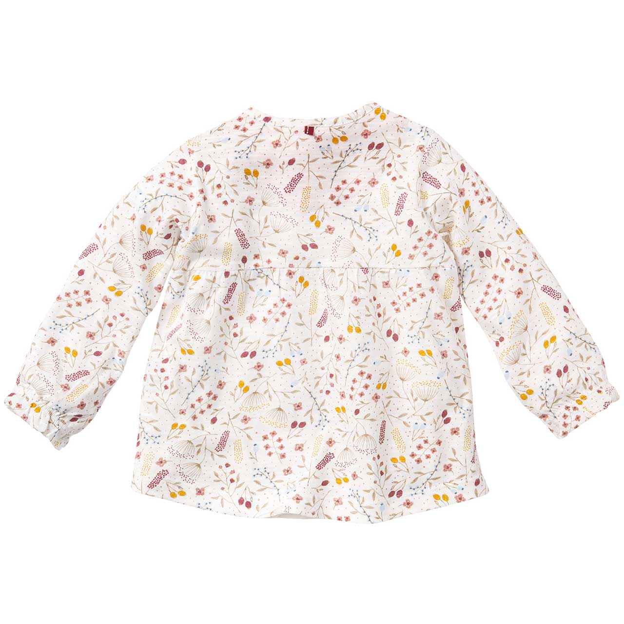 Leichtes Langarmshirt Blumenwiese weiß