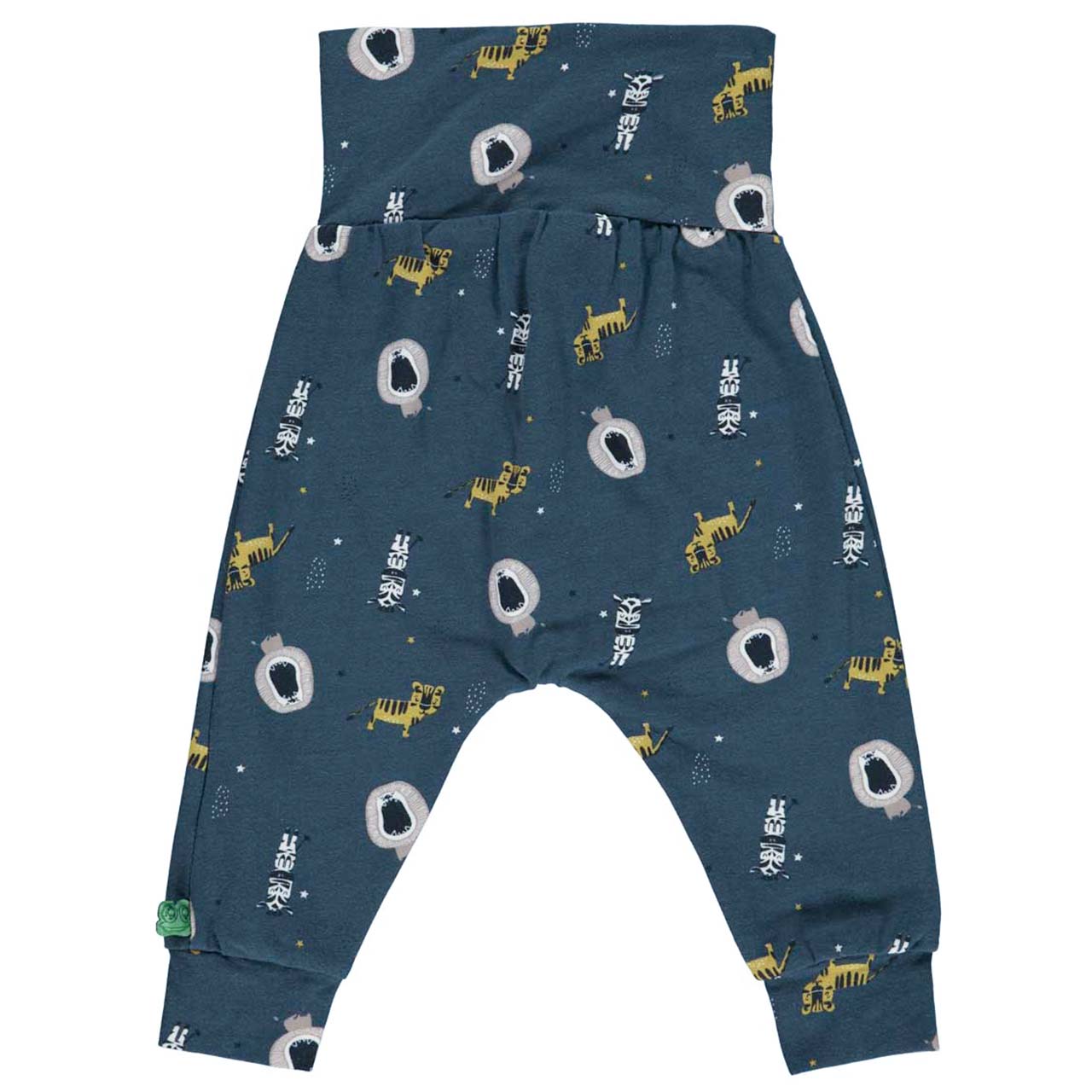 Weiche Krabbelhose Safari-Tiere navy