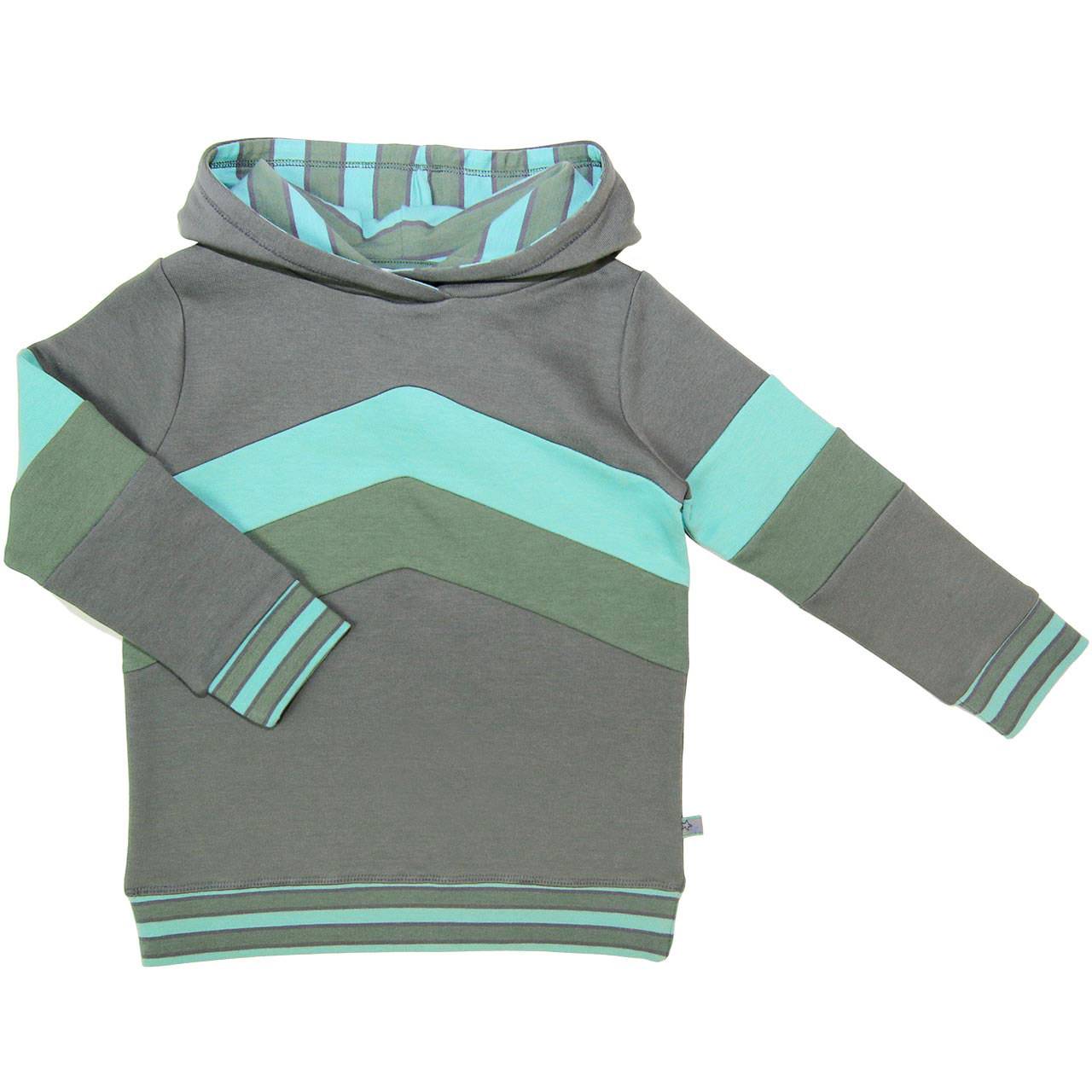 Hoodie Sweat Block-Design in dunkelgrau