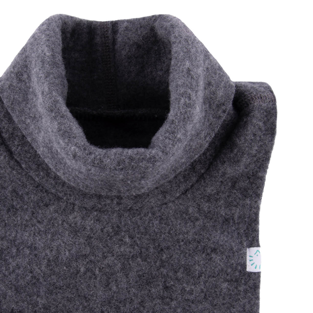 Warmer Wollfleece Schlupfschal anthrazit