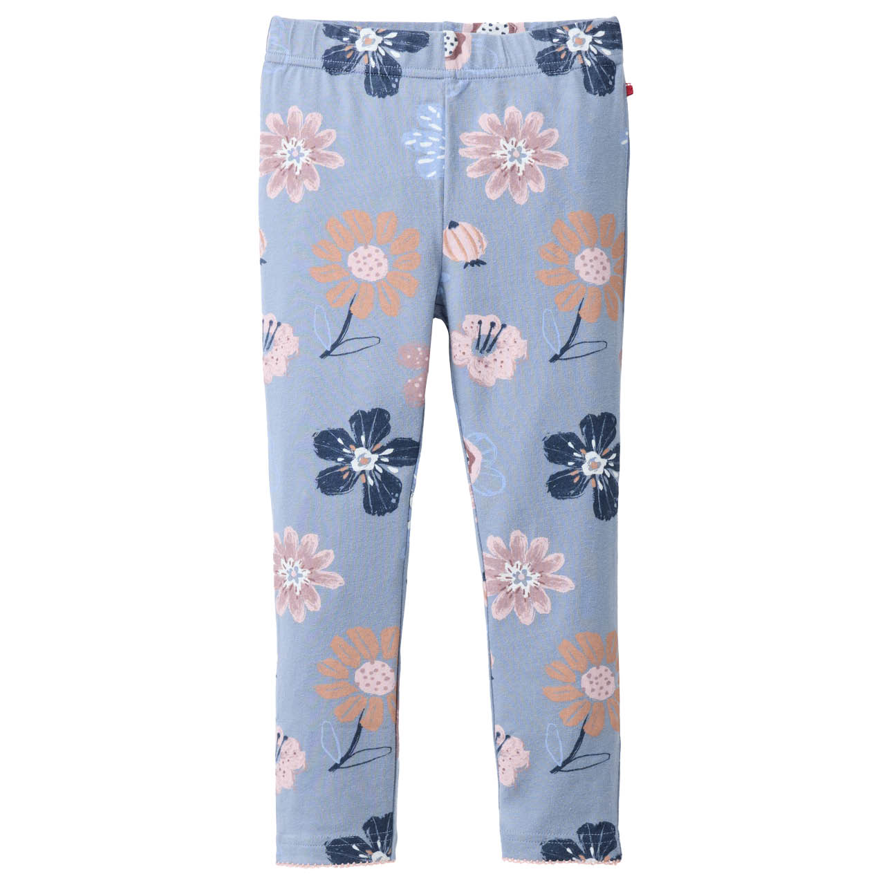 Edle Leggings Herbstblumen rauchblau Edle Leggings Herbstblumen rauchblau