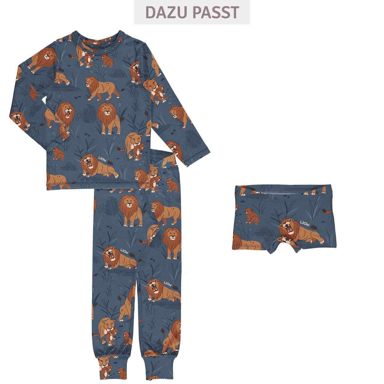 Unterhose Löwe rauchblau