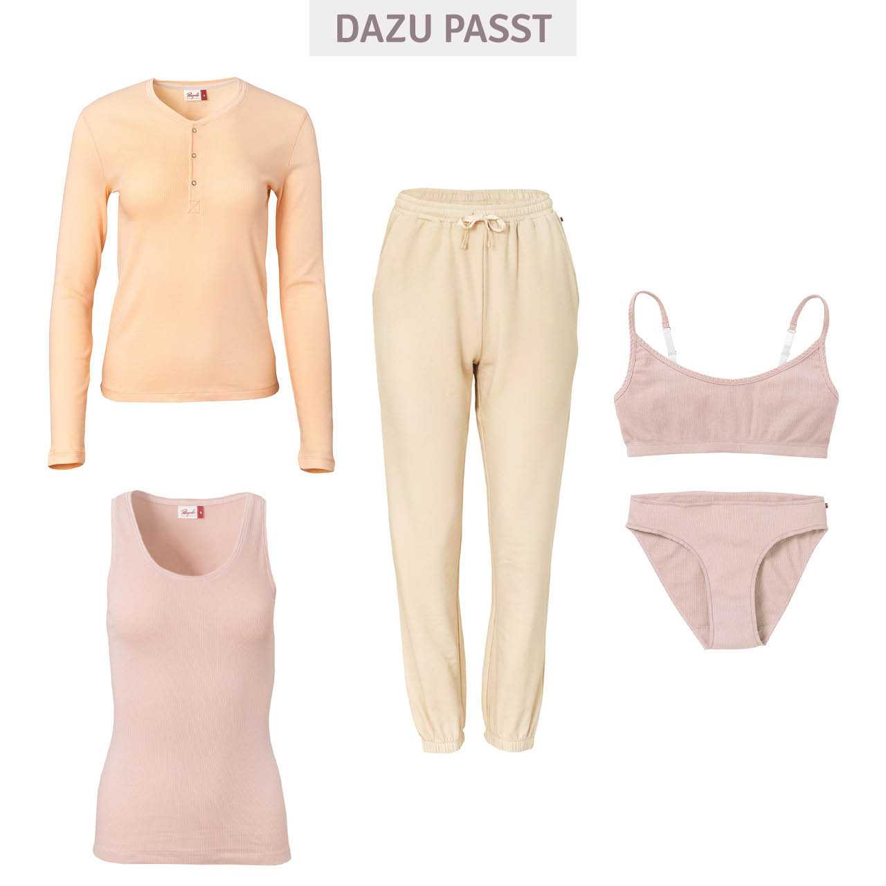 Doppelpack Damenslips rosa Rippe