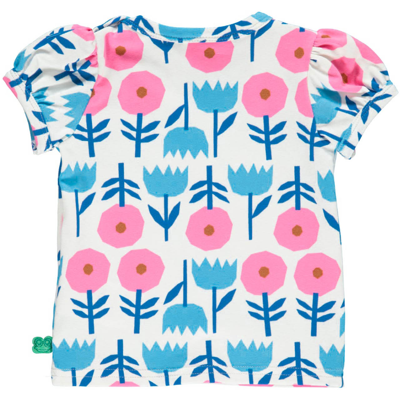 Süßes Baby T-Shirt kurzarm Blumen cremeweiß